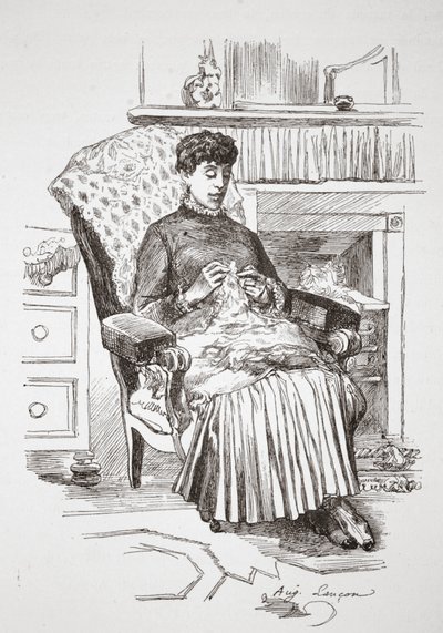 Een hoek van het interieur, illustratie uit 